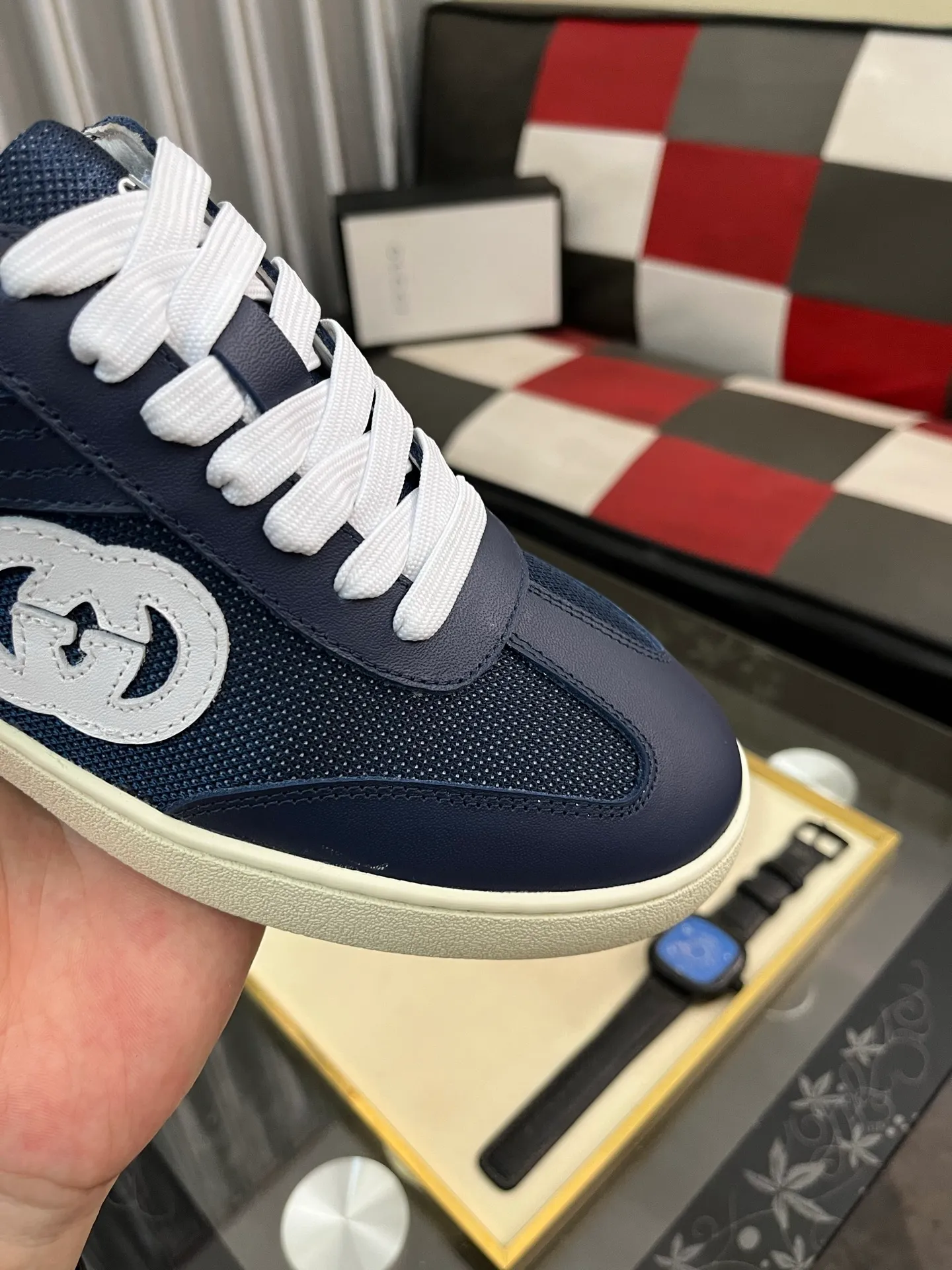Men's shoes 💰400⌚️⌚️《GUCCI》The latest hot-selling casual shoes, top brand [seduce] luxury~purchase, top~quality. Products sold at the counter [strong] Original embossed calfskin fabric ➕ Comfortable sheepskin lining, code number: 38-443️⃣colors available